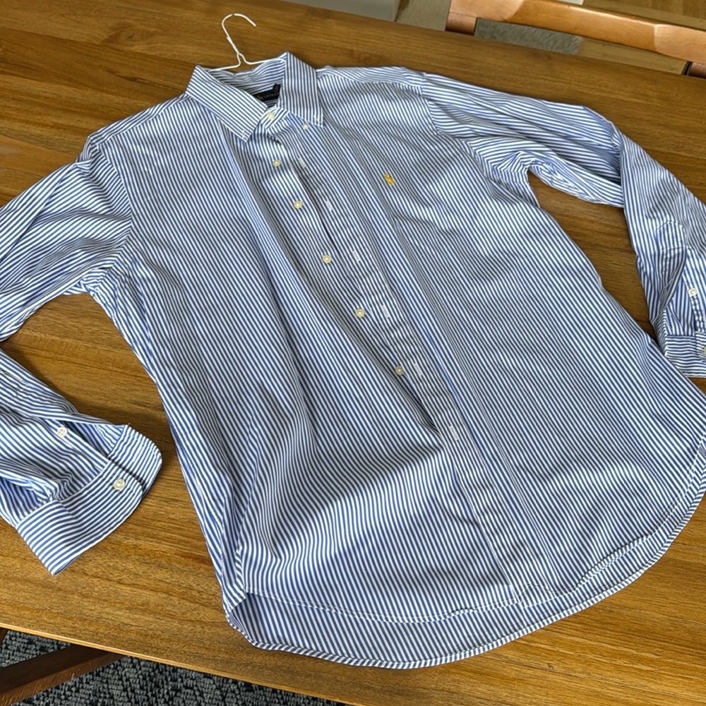 Blue Striped Ralph Lauren Button Up